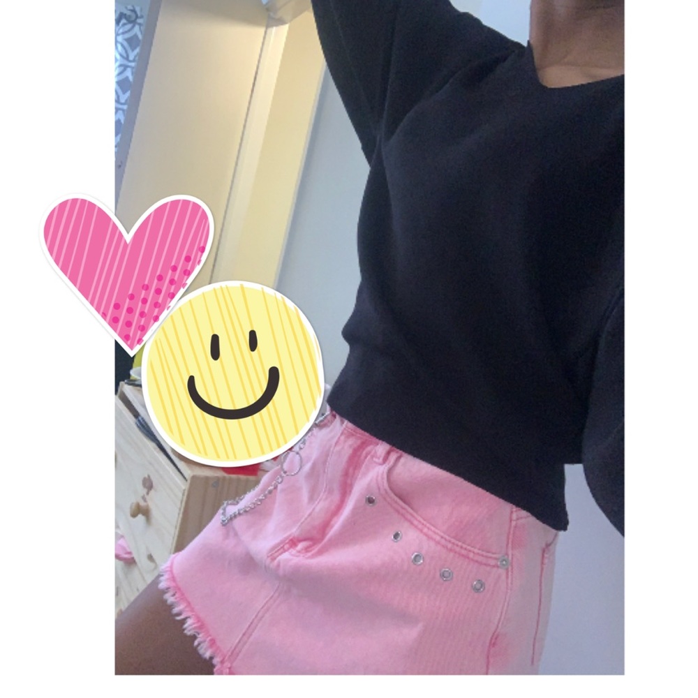 Cute outfit black sweater and skirt